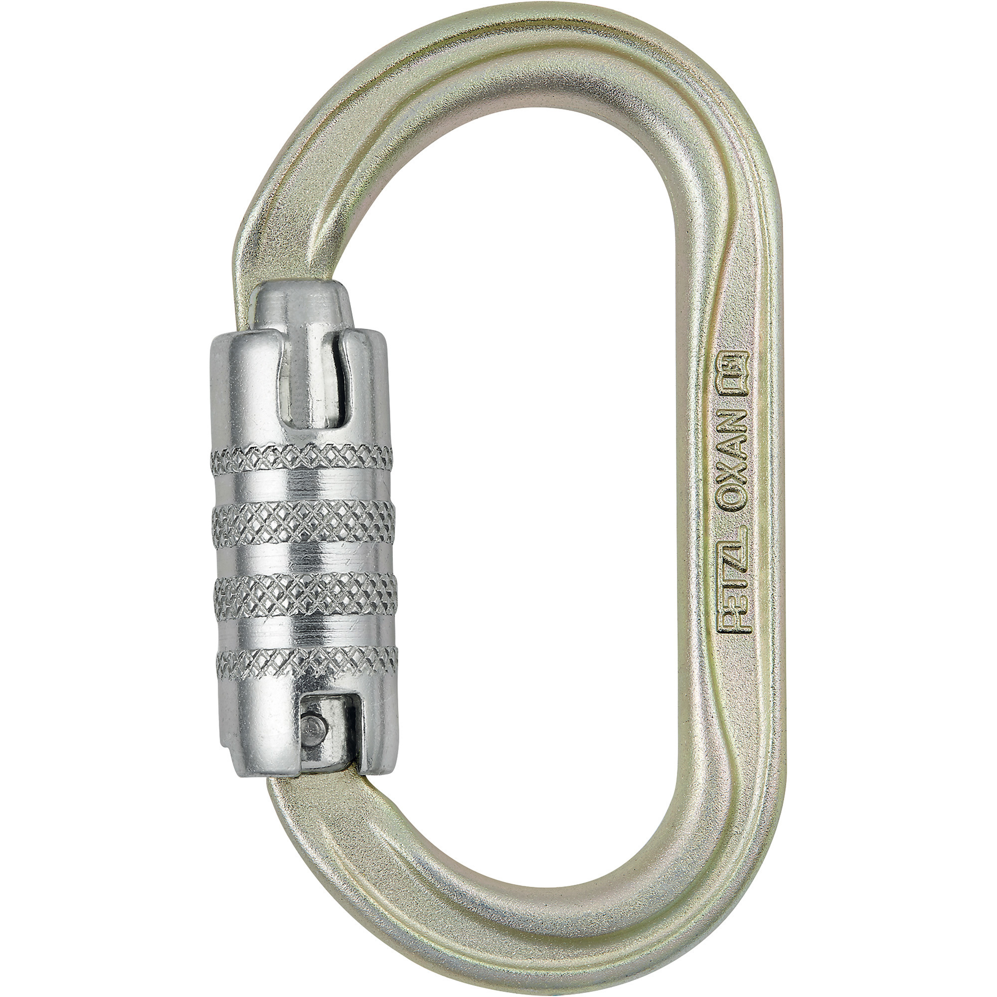 Petzl Oxan High Strength Steel Carabiner with Triact Lock, 20mm Gate Opener, Model# M72A TLA